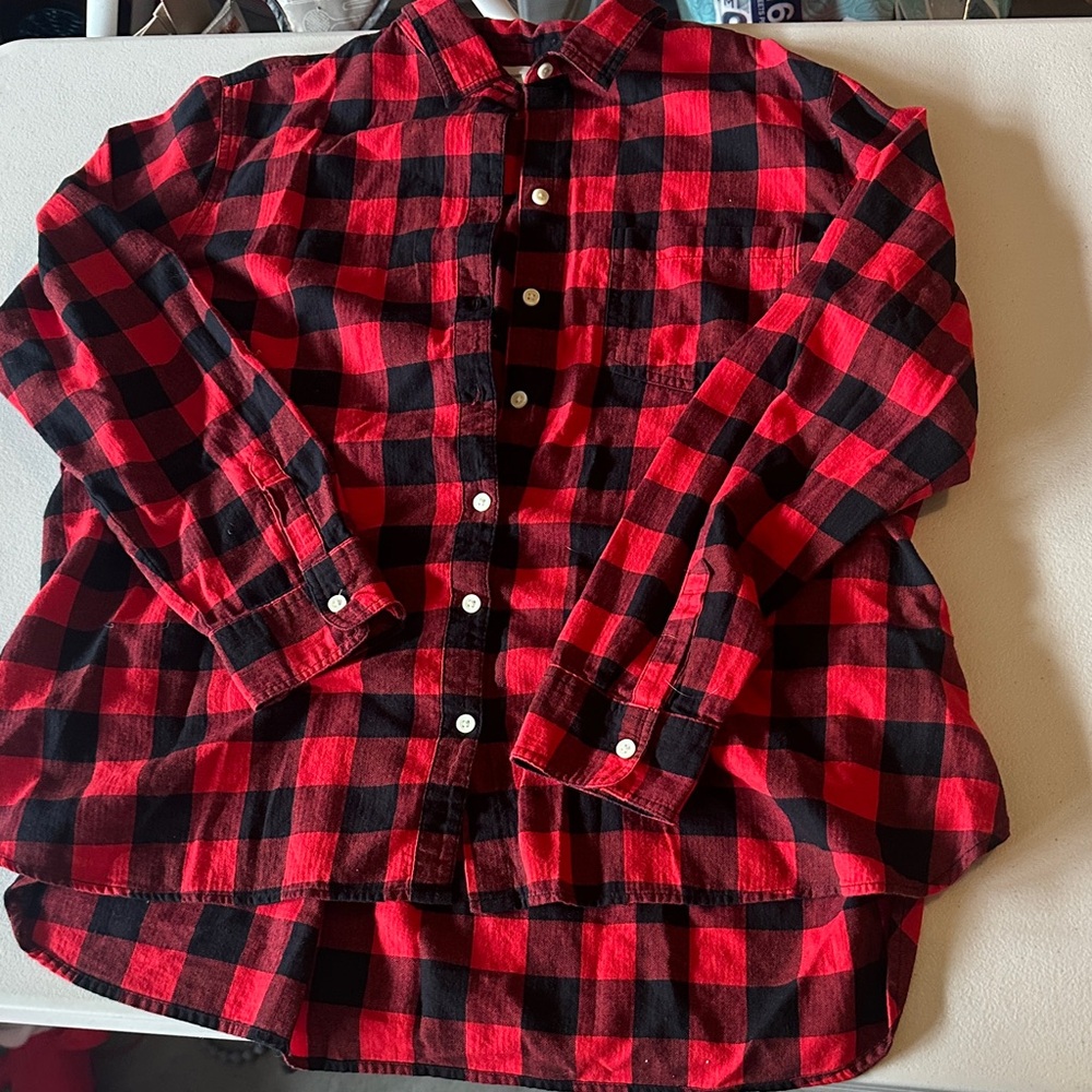 Red and Black Checkered Women’s  Shirt